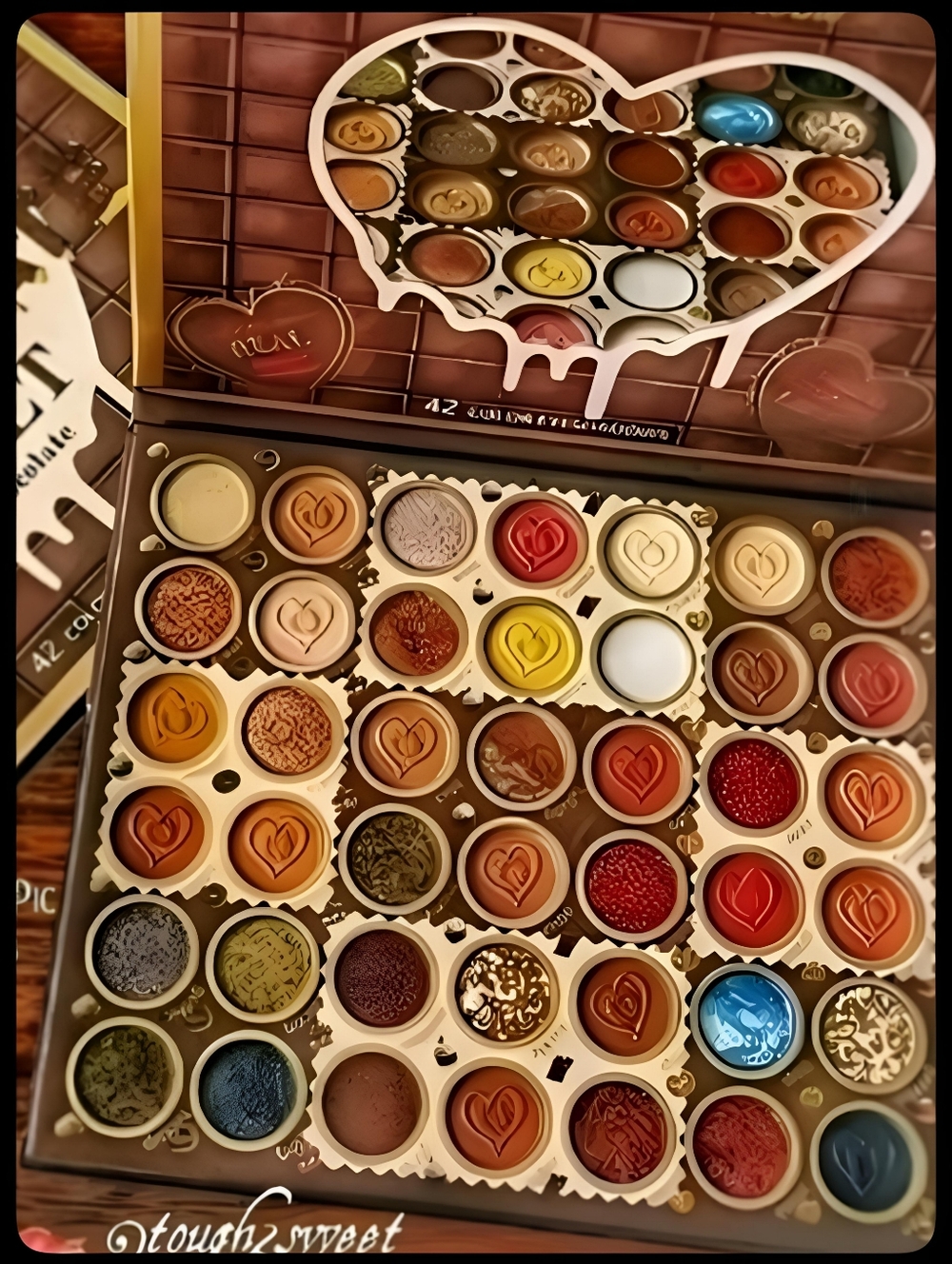 🆕️LARGE 42 COLOR CHOCOLATE VAULT HIGHLY PIGMENTED EYESHADOWS WITH REAL COCOA🍫